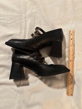 Ana Palma Block Heel Mary Jane Pumps Size EU39/US8.5-9